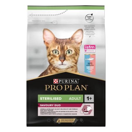 Pro Plan Cat Sterilised Adult Savoury Duo Cabillaud & truite - Sac de 3 kg