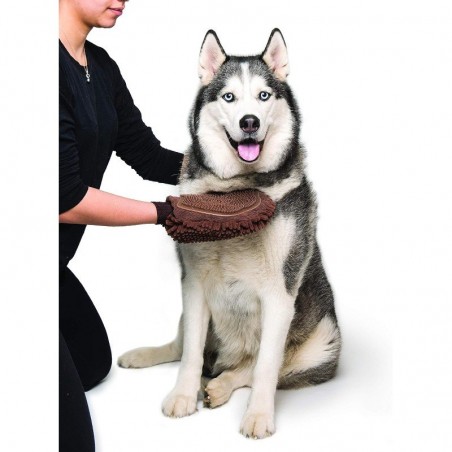 Gant microfibre Dirty Dog Grooming Mitt pour chien - JungleVet Gant microfibre Dirty Dog Grooming Mitt pour chien - JungleVet