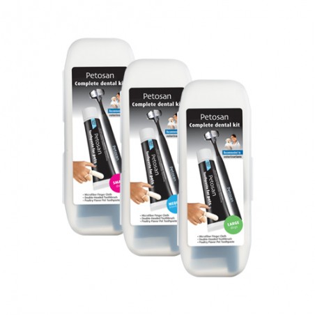 Kit dentaire Petosan complet pour chien - JungleVet Kit dentaire Petosan complet pour chien - JungleVet