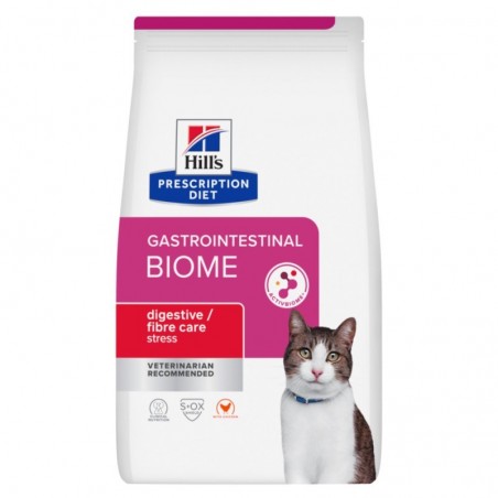 Hill's prescription diet Gastrointestinal Biome Stress pour chat au Poulet - JungleVet Hill's prescription diet Gastrointestinal Biome Stress pour chat au Poulet - JungleVet