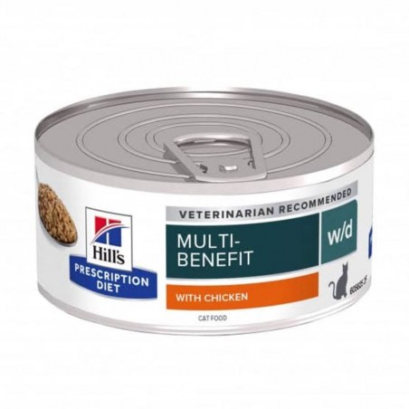 Hill's Prescription Diet w/d pour chat 24 boites de 156 g - JungleVet Hill's Prescription Diet w/d pour chat 24 boites de 156 g - JungleVet