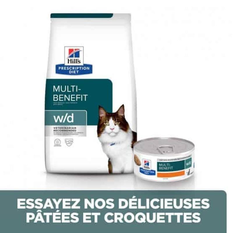 Hill's Prescription Diet w/d pour chat 24 boites de 156 g - JungleVet Hill's Prescription Diet w/d pour chat 24 boites de 156 g - JungleVet