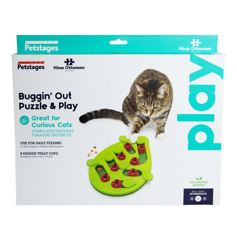 Jouet éducatif Nina Ottosson Buggin'Out pour chat - JungleVet Jouet éducatif Nina Ottosson Buggin'Out pour chat - JungleVet