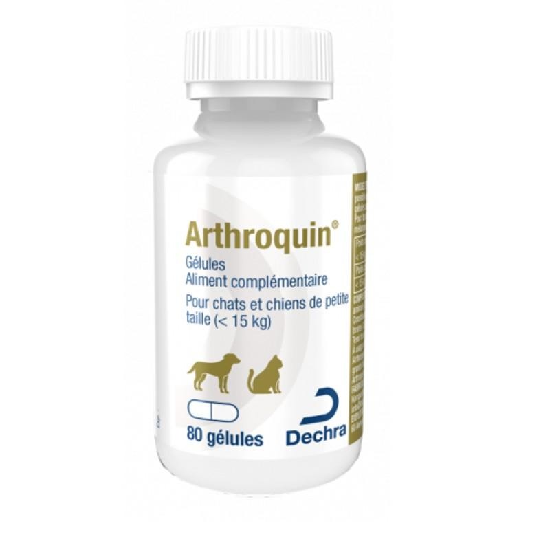 Arthroquin 300 mg chat et petit chien boite de 80 gélules - JungleVet Arthroquin 300 mg chat et petit chien boite de 80 gélules - JungleVet