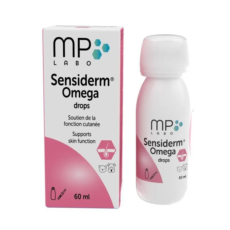 Sensiderm Omega Drops Flacon de 60 ml - JungleVet Sensiderm Omega Drops Flacon de 60 ml - JungleVet