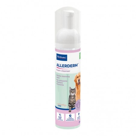 Allerderm Foam cleanser flacon de 200 ml - JungleVet Allerderm Foam cleanser flacon de 200 ml - JungleVet
