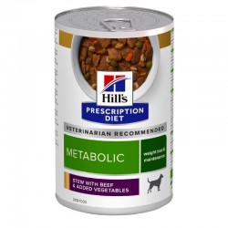 Hill's Prescription Diet Metabolic Weight Loss & Maintenance Boeuf pour chien 12 boîtes de 354 g - JungleVet