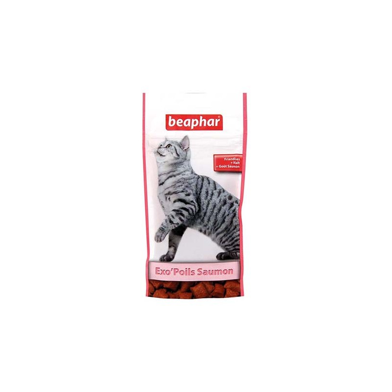 Beaphar Friandises Exo Poils pour chat au saumon - JungleVet Beaphar Friandises Exo Poils pour chat au saumon - JungleVet