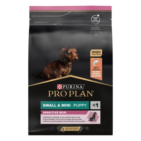 Purina Proplan Chien Puppy Small & Mini Sensitive skin Optiderma au saumon Purina Proplan Chien Puppy Small & Mini Sensitive skin Optiderma au saumon