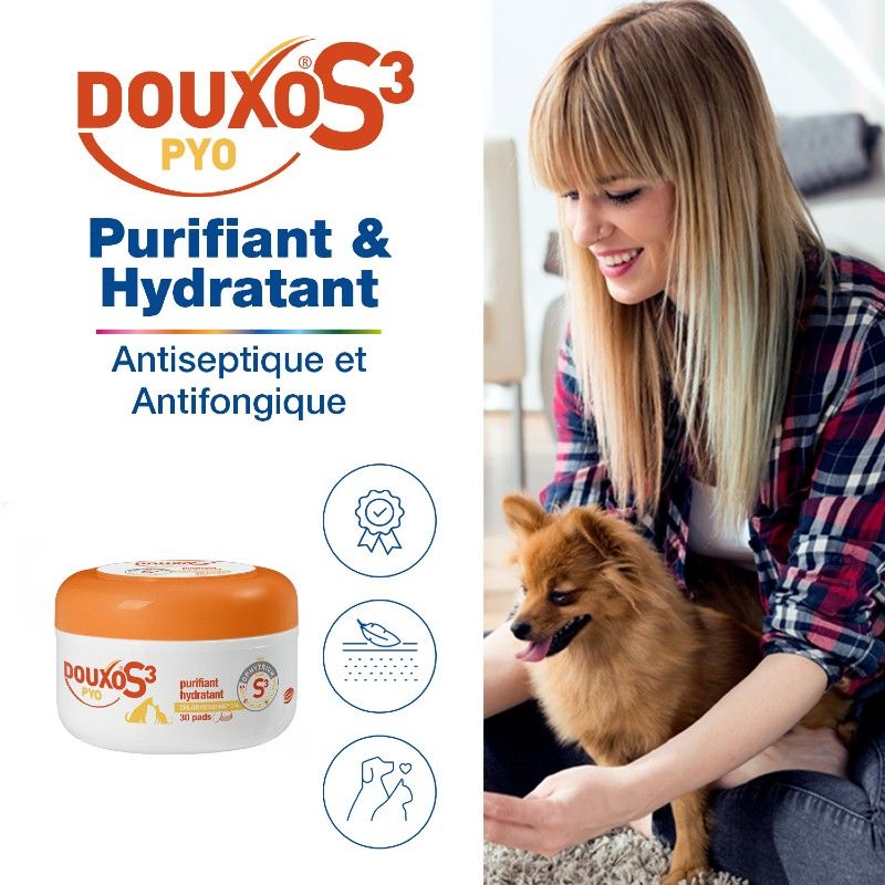 Ceva Douxo S3 Pyo Pads pour chats et chiens Ceva Douxo S3 Pyo Pads pour chats et chiens