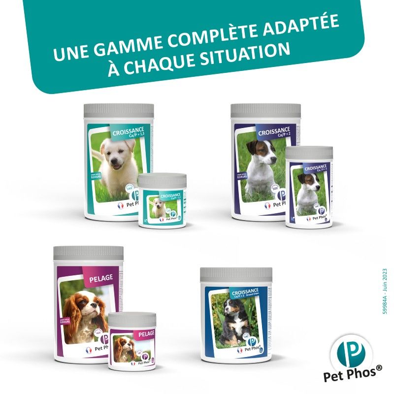 Pet Phos canin Croissance Ca/P 1,3 chiens Pet Phos canin Croissance Ca/P 1,3 chiens