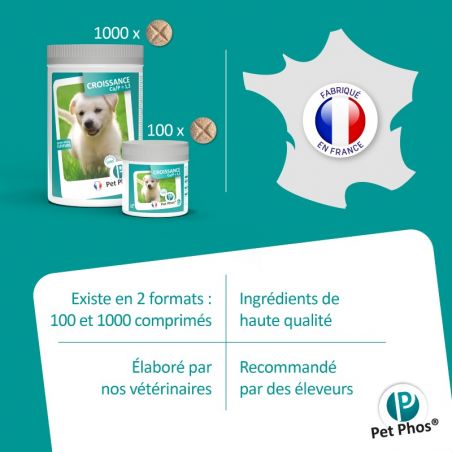 Pet Phos canin Croissance Ca/P 1,3 chiens Pet Phos canin Croissance Ca/P 1,3 chiens