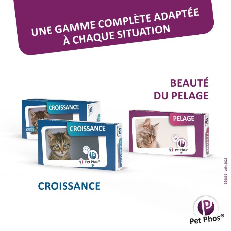 Pet Phos pelage chat Boite de 36 comprimés Pet Phos pelage chat Boite de 36 comprimés