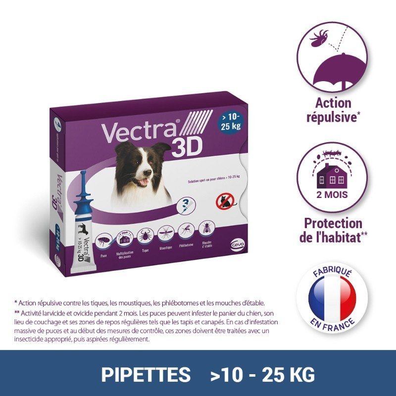 Vectra 3D chiens de 10 à 25 kg Vectra 3D chiens de 10 à 25 kg