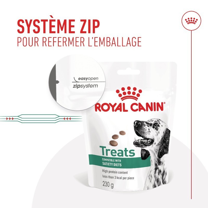 Royal Canin Satiety Treats pour chien sachet de 230g - JungleVet Royal Canin Satiety Treats pour chien sachet de 230g - JungleVet