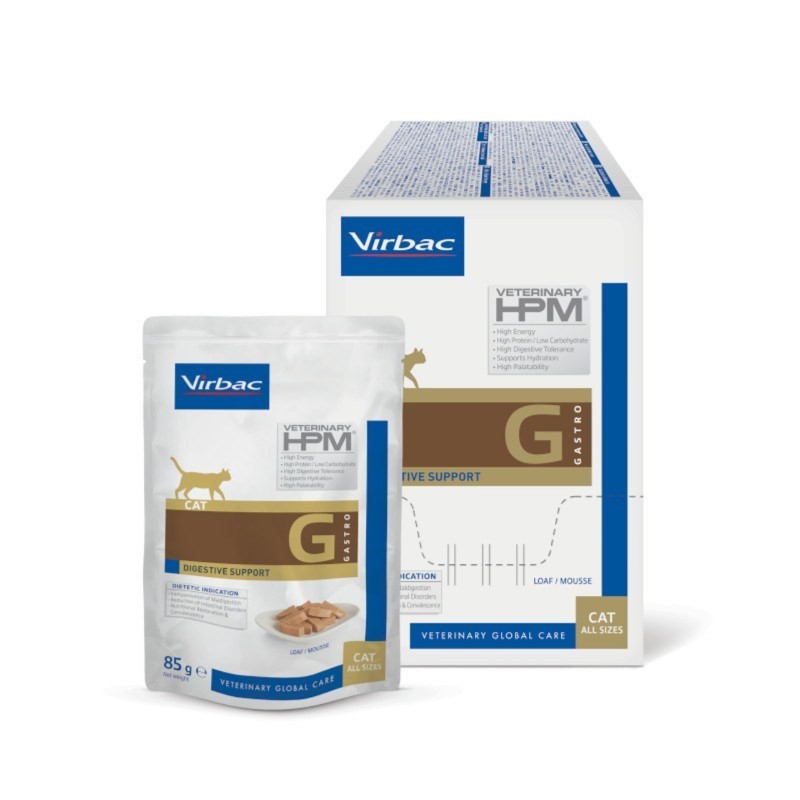 Veterinary HPM Cat G1 Digestive Support Mousse Sachet repas 12 Sachets de 85 g - JungleVet Veterinary HPM Cat G1 Digestive Support Mousse Sachet repas 12 Sachets de 85 g - JungleVet