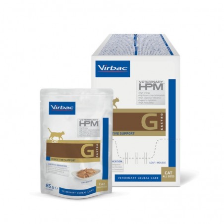 Veterinary HPM Cat G1 Digestive Support Mousse Sachet repas 12 Sachets de 85 g - JungleVet Veterinary HPM Cat G1 Digestive Support Mousse Sachet repas 12 Sachets de 85 g - JungleVet
