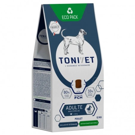 Tonivet Chien Adulte Maxi Stérilisé Poulet Sac de 12 kg - JungleVet Tonivet Chien Adulte Maxi Stérilisé Poulet Sac de 12 kg - JungleVet