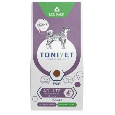 Tonivet Chien Adulte Medium Stérilisé Poulet - JungleVet Tonivet Chien Adulte Medium Stérilisé Poulet - JungleVet