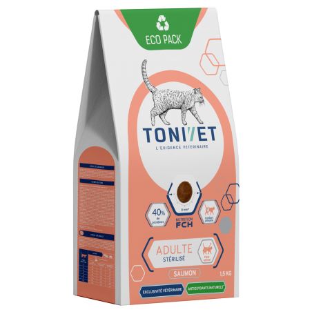 Tonivet Chat Adulte Stérilisé Saumon - JungleVet Tonivet Chat Adulte Stérilisé Saumon - JungleVet