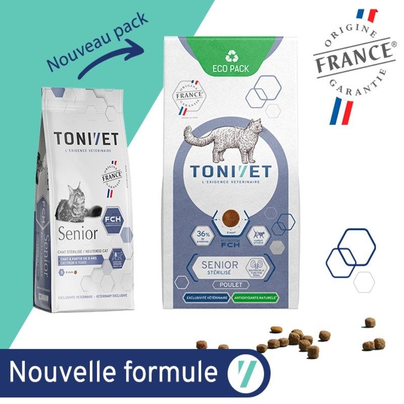 Tonivet Chat Senior Stérilisé Poulet - JungleVet Tonivet Chat Senior Stérilisé Poulet - JungleVet