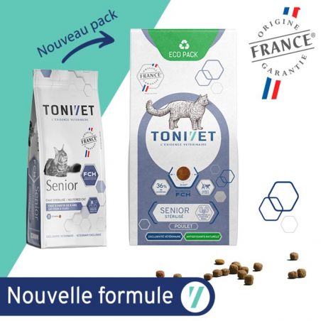 Tonivet Chat Senior Stérilisé Poulet - JungleVet Tonivet Chat Senior Stérilisé Poulet - JungleVet