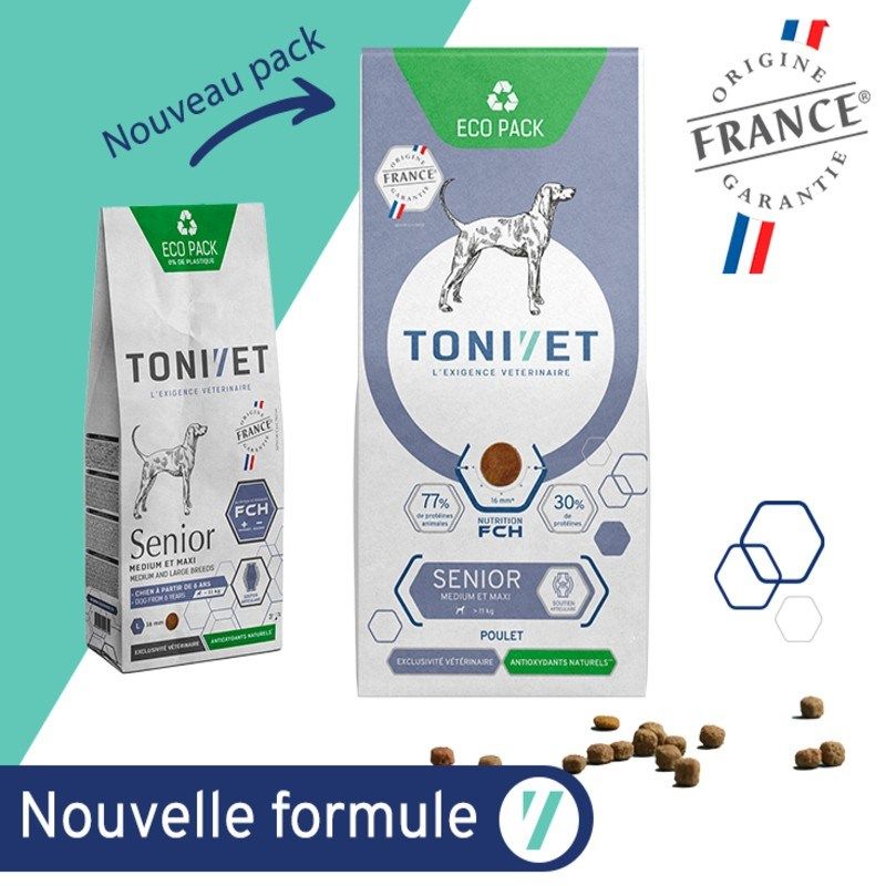 Tonivet Chien Senior Medium & Maxi Poulet - JungleVet
