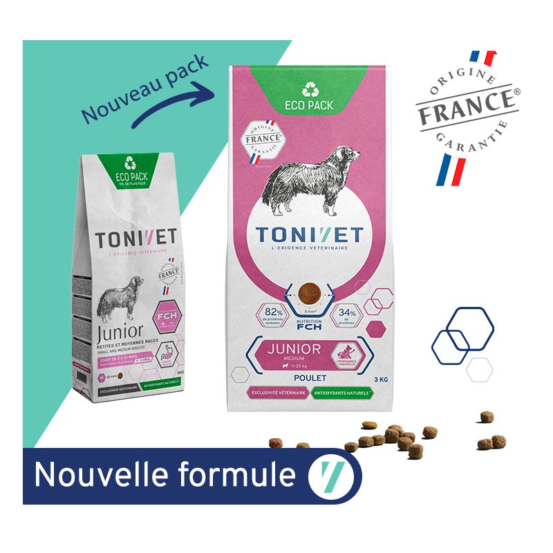 Tonivet Chien Junior Medium Poulet - JungleVet Tonivet Chien Junior Medium Poulet - JungleVet