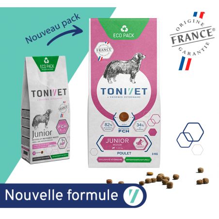 Tonivet Chien Junior Medium Poulet - JungleVet Tonivet Chien Junior Medium Poulet - JungleVet