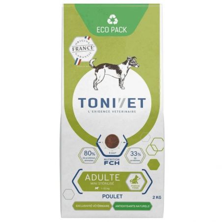 Tonivet Chien Adulte Mini Stérilisé poulet - JungleVet Tonivet Chien Adulte Mini Stérilisé poulet - JungleVet