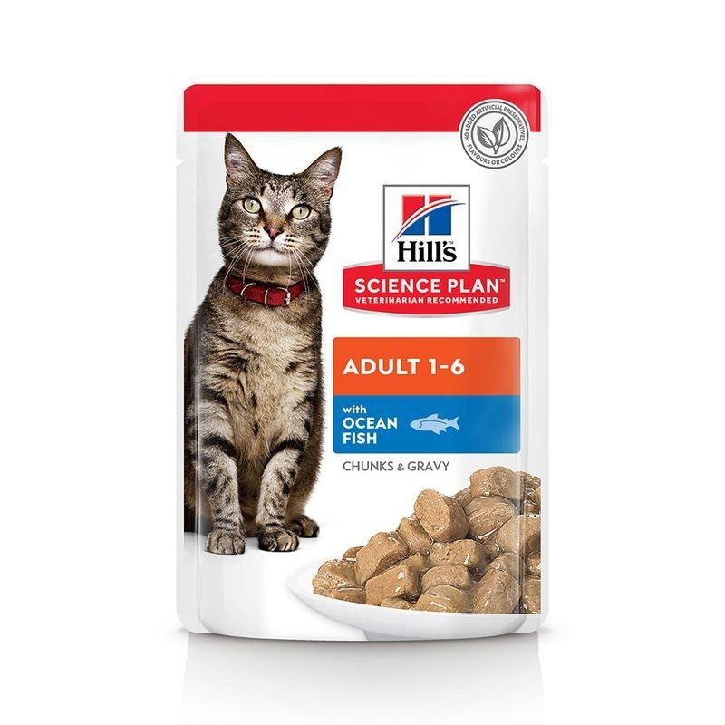Hill's Science Plan Feline Adult Poisson de l'océan 12 sachets de 85 g - JungleVet Hill's Science Plan Feline Adult Poisson de l'océan 12 sachets de 85 g - JungleVet
