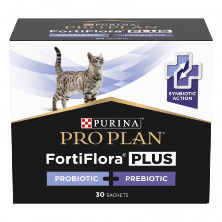 Pro Plan Fortiflora Plus pour chat boîte de 30 sachets de 1,5 g - JungleVet Pro Plan Fortiflora Plus pour chat boîte de 30 sachets de 1,5 g - JungleVet