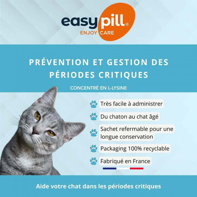 Easypill Lysine + Chat Sachet de 30 bouchées - JungleVet Easypill Lysine + Chat Sachet de 30 bouchées - JungleVet