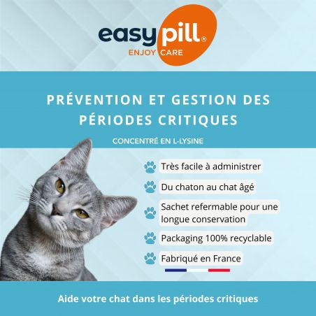 Easypill Lysine + Chat Sachet de 30 bouchées - JungleVet Easypill Lysine + Chat Sachet de 30 bouchées - JungleVet
