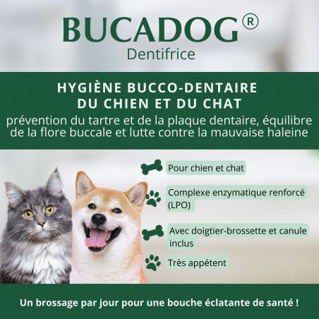 Bucadog dentifrice tube de 70 g - JungleVet Bucadog dentifrice tube de 70 g - JungleVet