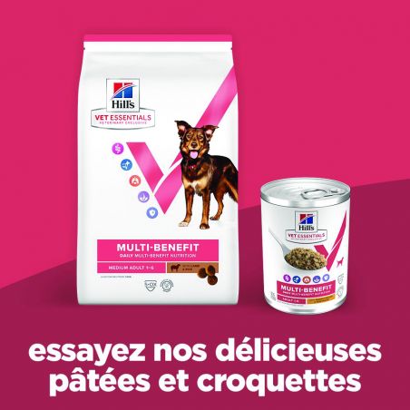 Hill's Vet Essentials Multi Benefit pour chien au poulet et légumes - 12 boîtes de 363 g - JungleVet Hill's Vet Essentials Multi Benefit pour chien au poulet et légumes - 12 boîtes de 363 g - JungleVet