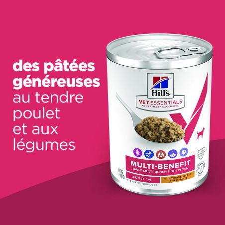 Hill's Vet Essentials Multi Benefit pour chien au poulet et légumes - 12 boîtes de 363 g Hill's Vet Essentials Multi Benefit pour chien au poulet et légumes - 12 boîtes de 363 g