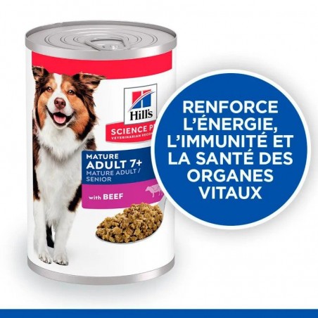 Hill's Science Plan Canine Adult 7+ au Boeuf Mature 12 boîtes de 370 g - JungleVet Hill's Science Plan Canine Adult 7+ au Boeuf Mature 12 boîtes de 370 g - JungleVet