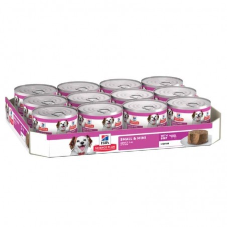 Hill's Science Plan Canine Adult 1 6 Small & Mini Boeuf Mousse 12 boîtes de 200 g - JungleVet Hill's Science Plan Canine Adult 1 6 Small & Mini Boeuf Mousse 12 boîtes de 200 g - JungleVet