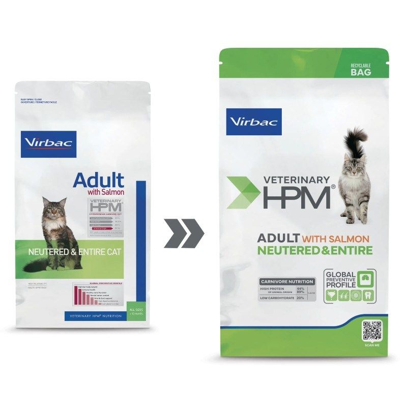 Veterinary HPM Adult Neutered&Entire Cat au saumon - JungleVet Veterinary HPM Adult Neutered&Entire Cat au saumon - JungleVet