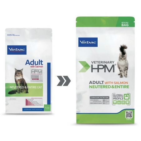 Veterinary HPM Adult Neutered&Entire Cat au saumon - JungleVet Veterinary HPM Adult Neutered&Entire Cat au saumon - JungleVet