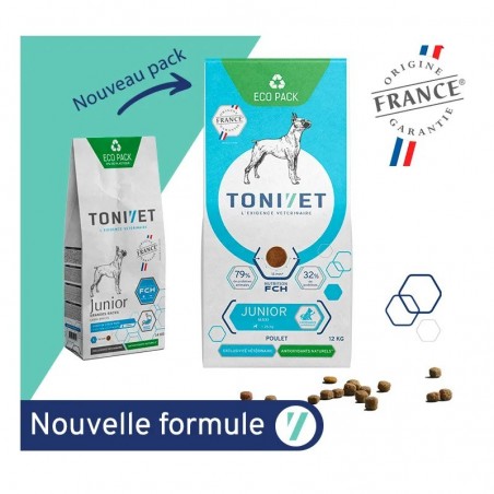 Tonivet Chien Junior Maxi Poulet sac de 12 kg - JungleVet Tonivet Chien Junior Maxi Poulet sac de 12 kg - JungleVet