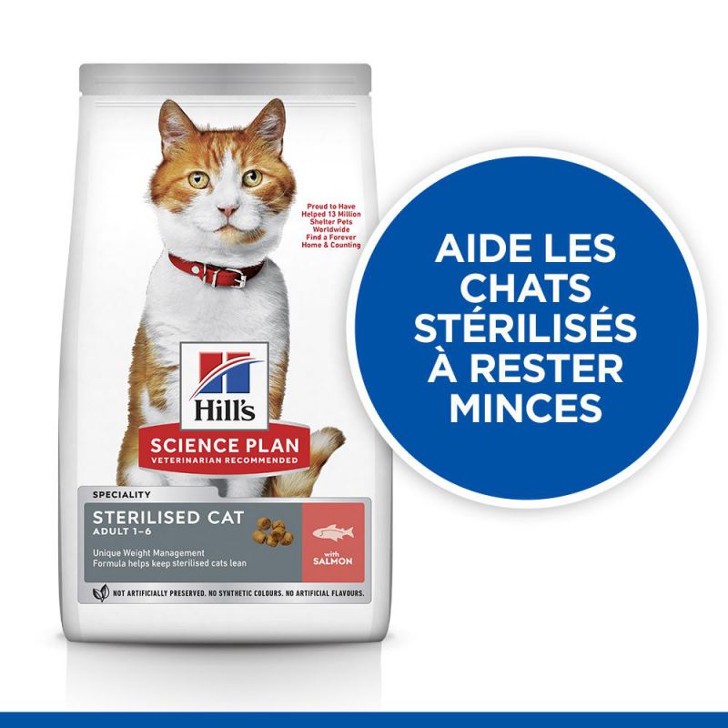 Hill's Science Plan Chat Adult Sterilised CatSaumon - JungleVet Hill's Science Plan Chat Adult Sterilised CatSaumon - JungleVet