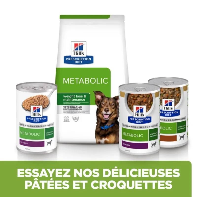 Hill's Prescription Diet Canine Metabolic Weight Loss & Maintenance Beef -12 boîtes de 370 g - JungleVet Hill's Prescription Diet Canine Metabolic Weight Loss & Maintenance Beef -12 boîtes de 370 g - JungleVet